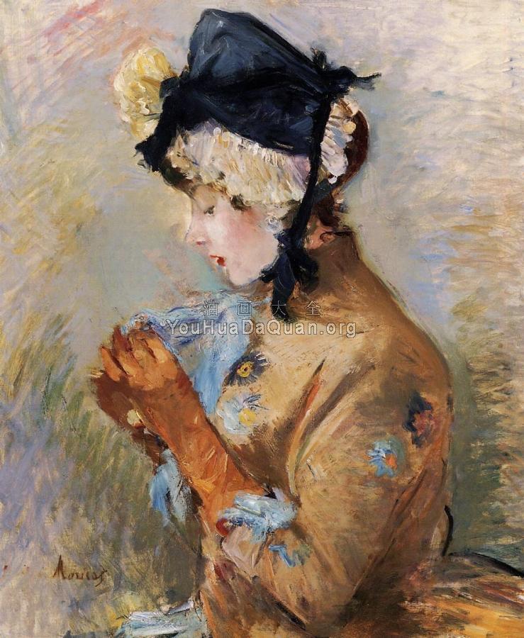 Woman Wearing Gloves, The Parisienne - 贝尔特·摩里索特